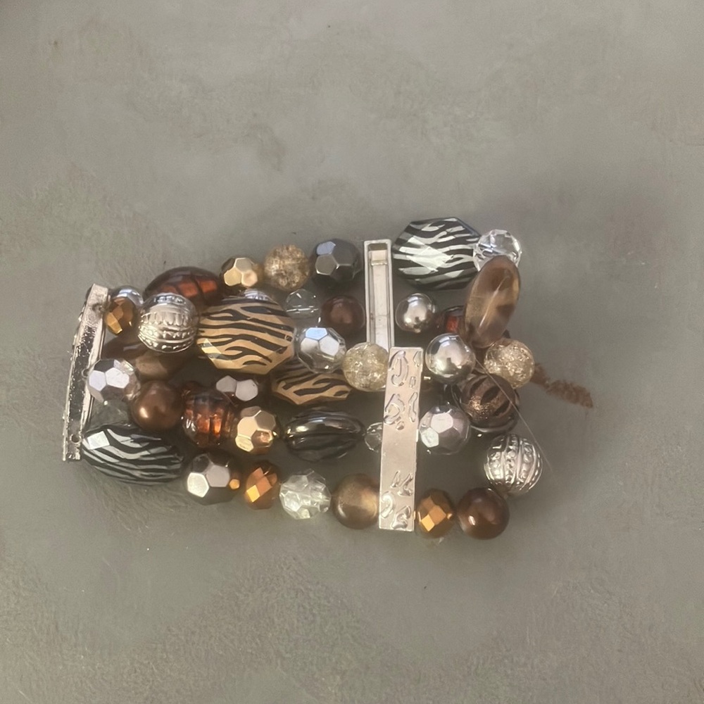 Multicolor three row Beaded Bracelet